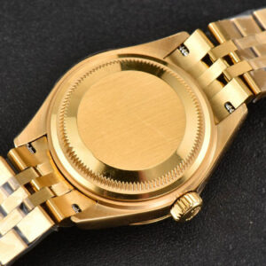 DateJust 28MM Ladies WF YG Diamond Gold Dial Diamond Marker Jubilee Bracelet A2236 - Image 10