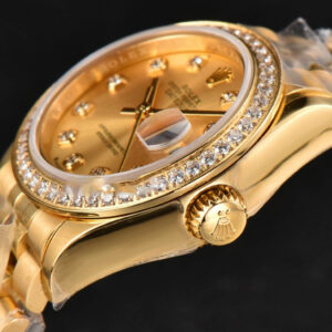 DateJust 28MM Ladies WF YG Diamond Gold Dial Diamond Marker Jubilee Bracelet A2236 - Image 35