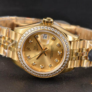 DateJust 28MM Ladies WF YG Diamond Gold Dial Diamond Marker Jubilee Bracelet A2236 - Image 42