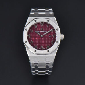 Royal Oak Ladies 67650ST 33mm ZF SS Red Arabic Dial SS Bracelet Quartz