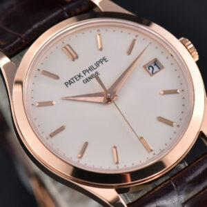 Calatrava 5296R RG 38mm ZF Ivory Dial Brown Leather Strap 324CS - Image 4