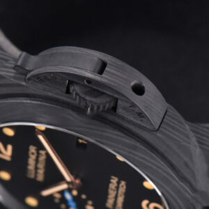PAM661 Luminor Carbotech Automatic VSF 44mm Black Dial Leather Strap P9010 - Image 7