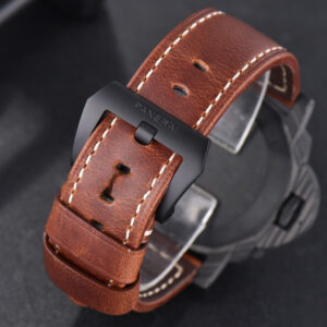 PAM661 Luminor Carbotech Automatic VSF 44mm Black Dial Leather Strap P9010 - Image 10