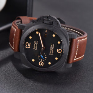 PAM661 Luminor Carbotech Automatic VSF 44mm Black Dial Leather Strap P9010 - Image 11