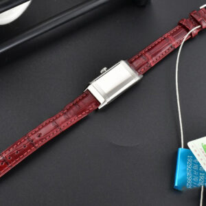Reverso One 3288420 Real Diamond 20mm IMF White Moissanite Red Leather Strap Swiss Quartz - Image 2