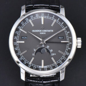 Traditionnelle 4010T MXF 41MM Gray Dial Black Leather strap A2460QCL