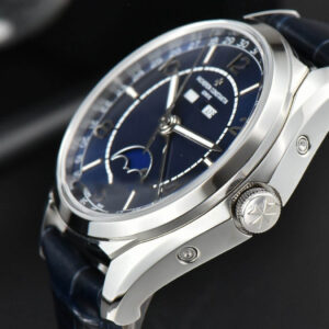 Fiftysix Complete Calendar SS 40mm ZF Blue Dial Blue Leather Strap A2460 - Image 2