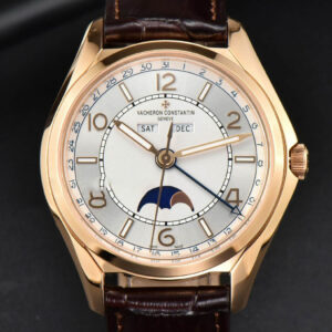 Fiftysix Complete Calendar RG 40mm ZF White Dial Brown Leather Strap A2460