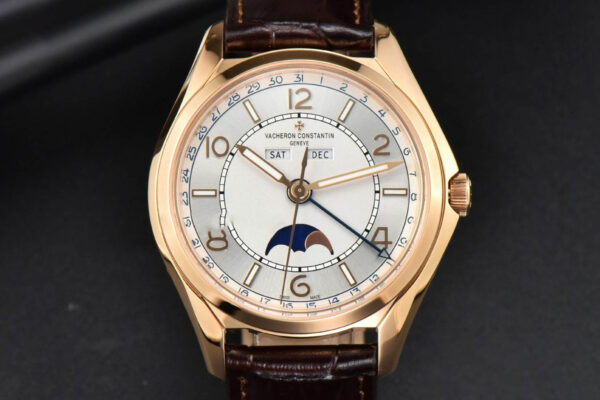Fiftysix Complete Calendar RG 40mm ZF White Dial Brown Leather Strap A2460