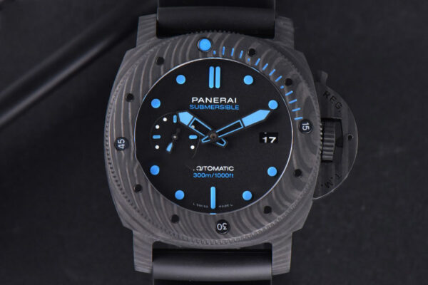 PAM1616 Carbotech VSF 47mm Best Edition on Blue Logo Black Rubber Strap P.9000 Super Clone V3