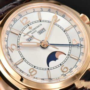 Fiftysix Complete Calendar RG 40mm ZF White Dial Brown Leather Strap A2460 - Image 3