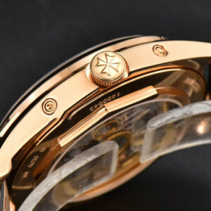 Fiftysix Complete Calendar RG 40mm ZF White Dial Brown Leather Strap A2460 - Image 5