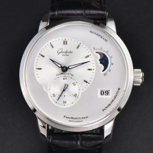 Panomatic Lunar 40mm APSF White Dial Black Leather Strap A23J