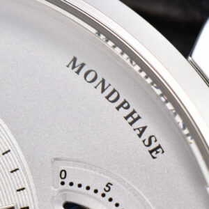 Panomatic Lunar 40mm APSF White Dial Black Leather Strap A23J - Image 2