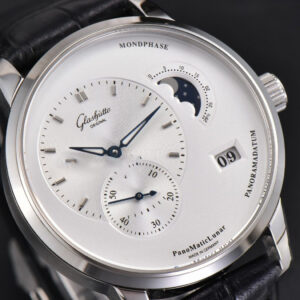 Panomatic Lunar 40mm APSF White Dial Black Leather Strap A23J - Image 10