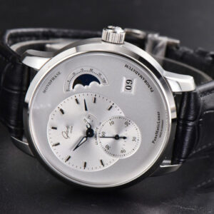 Panomatic Lunar 40mm APSF White Dial Black Leather Strap A23J - Image 11