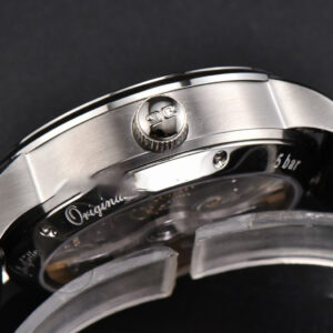 Panomatic Lunar 40mm APSF White Dial Black Leather Strap A23J - Image 12