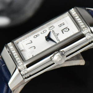Reverso One 3288420 Real Diamond 20mm IMF White Moissanite Blue Leather Strap Swiss Quartz - Image 5