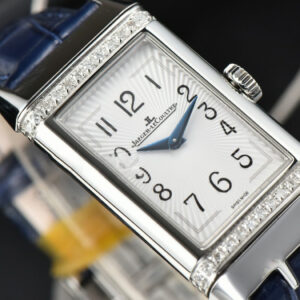 Reverso One 3288420 Real Diamond 20mm IMF White Moissanite Blue Leather Strap Swiss Quartz - Image 6