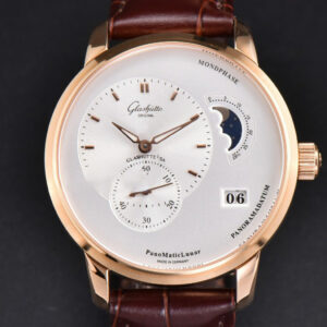 Panomatic Lunar 40mm APSF RG White Dial Brown Leather Strap A23J
