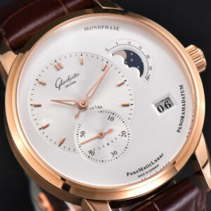 Panomatic Lunar 40mm APSF RG White Dial Brown Leather Strap A23J - Image 9