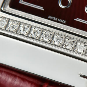 Reverso One 3288420 Real Diamond 20mm IMF White Moissanite Red Leather Strap Swiss Quartz - Image 8