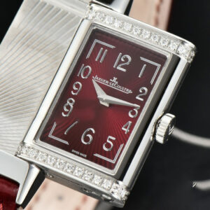 Reverso One 3288420 Real Diamond 20mm IMF White Moissanite Red Leather Strap Swiss Quartz - Image 10