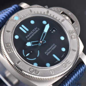 PAM985 Mike Horn Submersible Titanium VSF 47mm Blue Dial Nylon Strap P9010 - Image 9