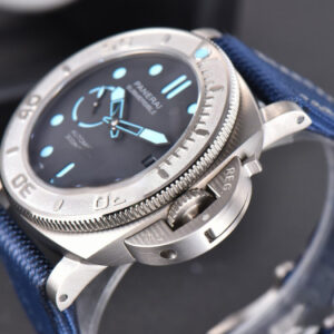 PAM985 Mike Horn Submersible Titanium VSF 47mm Blue Dial Nylon Strap P9010 - Image 10