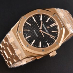 Royal Oak 15400 41mm RG ZF Black Textured Dial RG Bracelet SA3120 Super Clone - Image 2