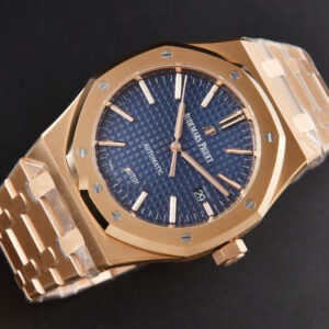 Royal Oak 15400 41mm RG ZF Blue Textured Dial RG Bracelet SA3120 Super Clone - Image 3