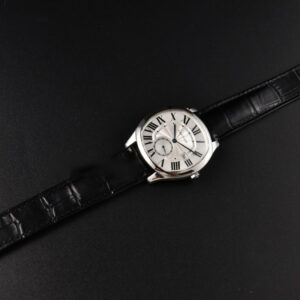 Drive De Cartier 40mm APSF White Dial Black Leather Strap A23J - Image 3