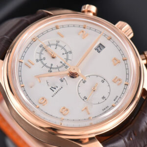 Portuguese Chrono IW390301 ZF 42MM White Dial Brown Leather Strap A7750 - Image 7