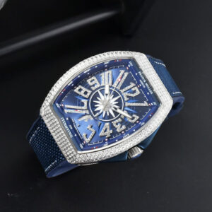 Vanguard V45 45mm ABF Diamond Blue Dial Blue Rubber Strap MIYOTA 9015 - Image 3