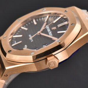 Royal Oak 15400 41mm RG ZF Black Textured Dial RG Bracelet SA3120 Super Clone - Image 6