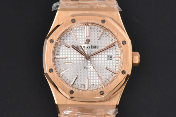 Royal Oak 15400 41mm RG ZF White Textured Dial RG Bracelet SA3120 Super Clone