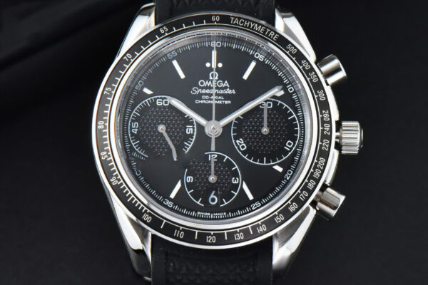 Speedmaster Racing Master 40mm HRF Black Dial Black Rubber Strap A7750