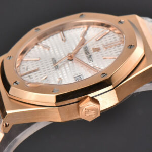 Royal Oak 15400 41mm RG ZF White Textured Dial RG Bracelet SA3120 Super Clone - Image 5
