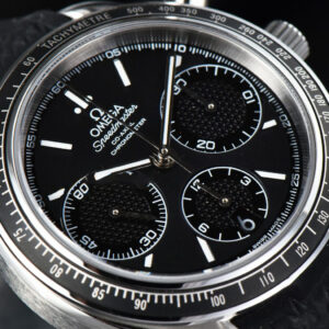 Speedmaster Racing Master 40mm HRF Black Dial Black Rubber Strap A7750 - Image 8