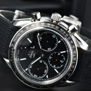 Speedmaster Racing Master 40mm HRF Black Dial Black Rubber Strap A7750 - Image 10