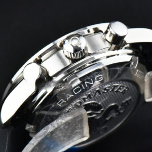 Speedmaster Racing Master 40mm HRF Black Dial Black Rubber Strap A7750 - Image 11