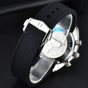 Speedmaster Racing Master 40mm HRF Black Dial Black Rubber Strap A7750 - Image 12