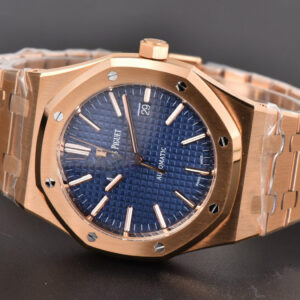 Royal Oak 15400 41mm RG ZF Blue Textured Dial RG Bracelet SA3120 Super Clone - Image 6
