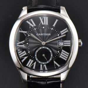 Drive De Cartier 40mm APSF Black Dial Black Leather Strap A23J