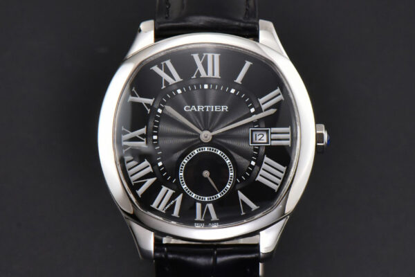 Drive De Cartier 40mm APSF Black Dial Black Leather Strap A23J