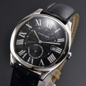 Drive De Cartier 40mm APSF Black Dial Black Leather Strap A23J - Image 5
