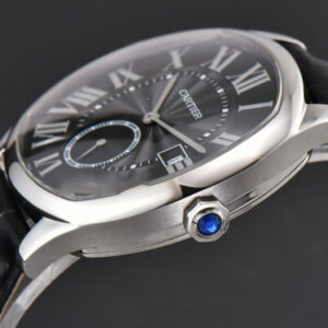 Drive De Cartier 40mm APSF Black Dial Black Leather Strap A23J - Image 13
