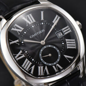 Drive De Cartier 40mm APSF Black Dial Black Leather Strap A23J - Image 14