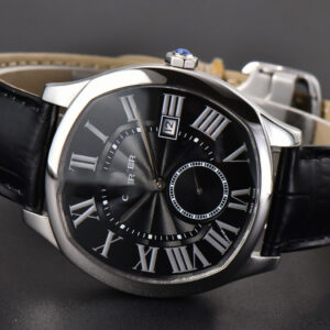 Drive De Cartier 40mm APSF Black Dial Black Leather Strap A23J - Image 15