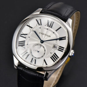 Drive De Cartier 40mm APSF White Dial Black Leather Strap A23J - Image 22